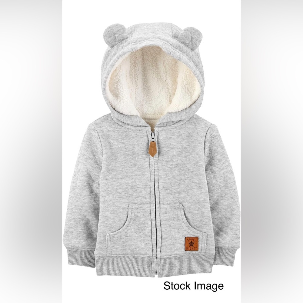 Simple Joys by Carter's Unisex Babies' Hooded Sweater Jacket with Ears - Picture 5 of 7